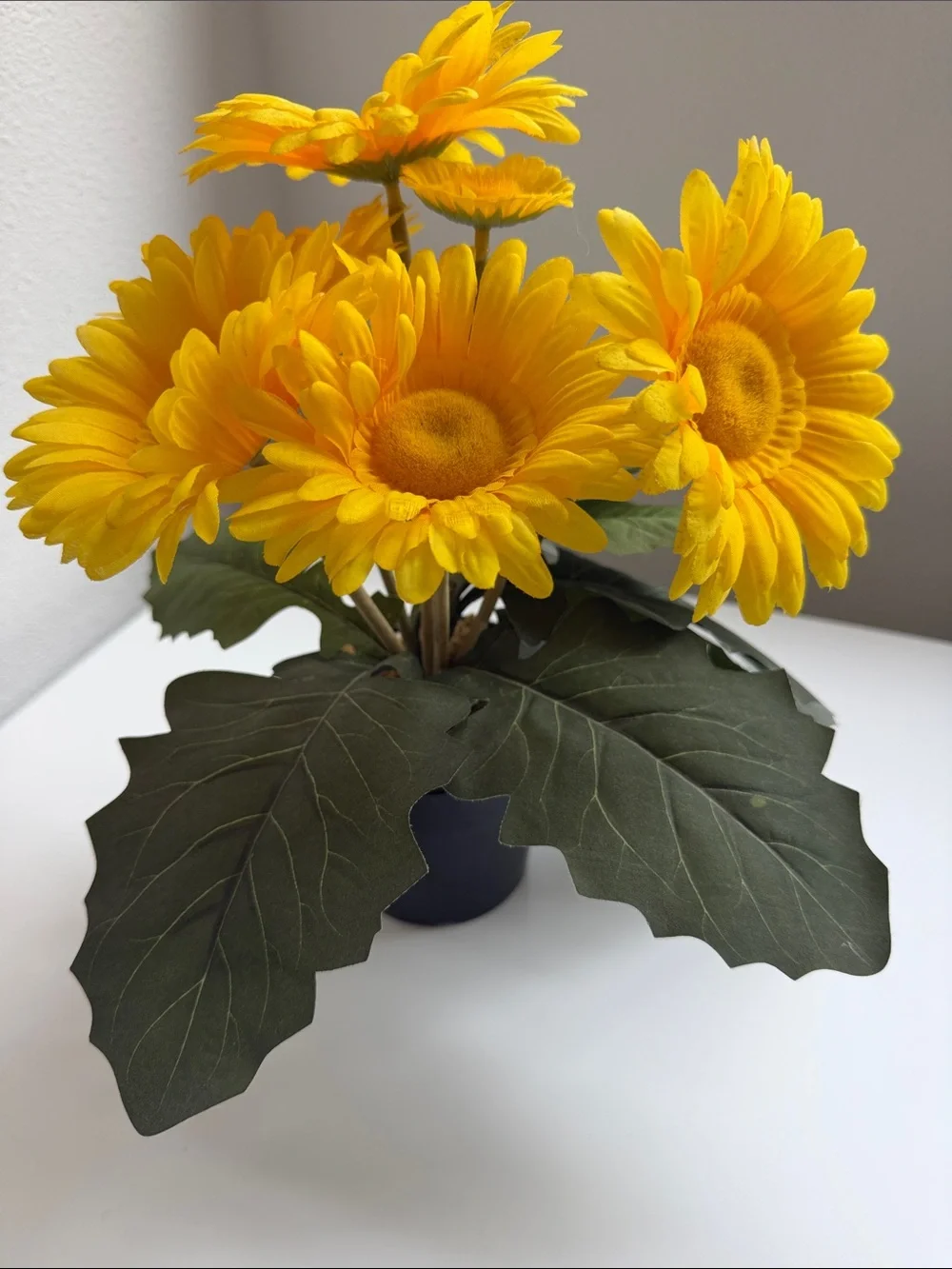 Yellow Faux Sunflower Potted Accent - Home Accents Faux Florals